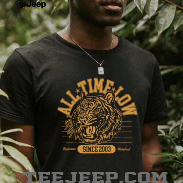 All Time Low Merch All Time Low Tiger Dateback T Shirt