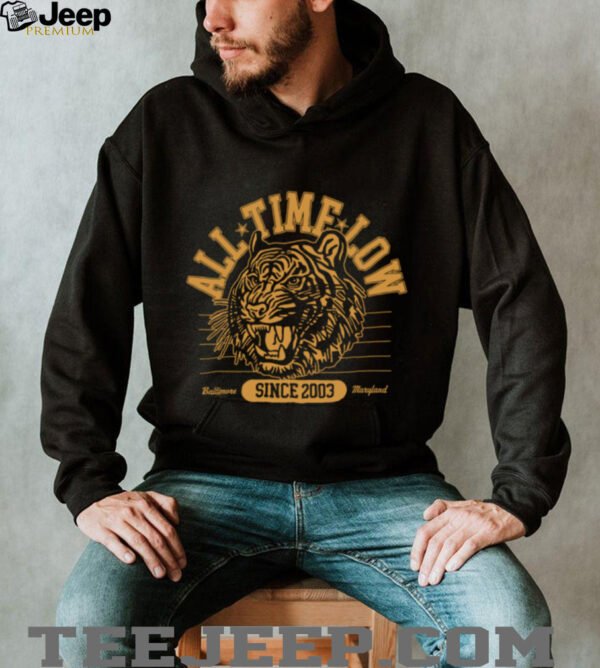 All Time Low Merch All Time Low Tiger Dateback T Shirt