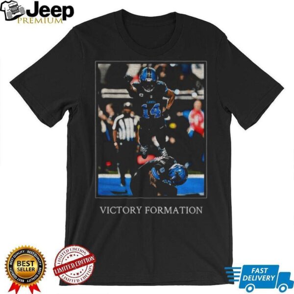 Amon Ra St Brown and Jahmyr Gibbs Spider man photo Detroit Lions Victory formation shirt