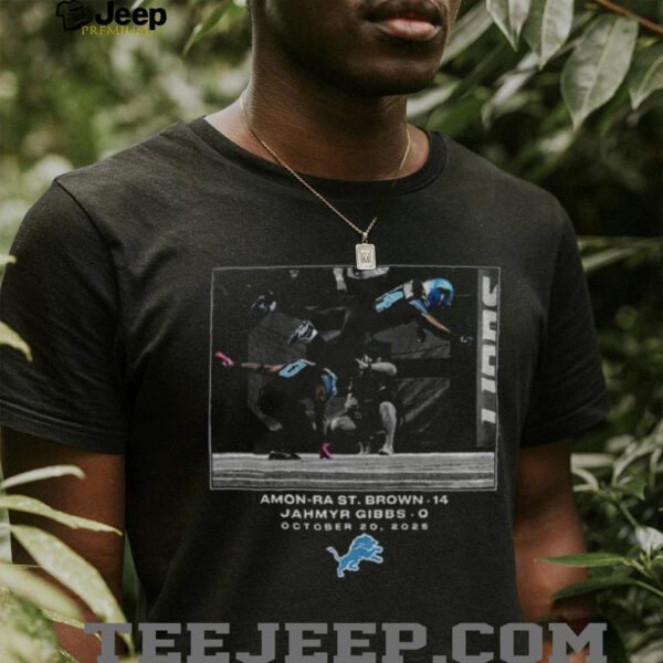 Amon Ra St. Brown and Jahmyr Gibbs Detroit Lions NFL Oct 20 2025 shirt