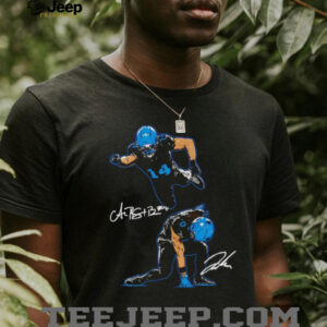 Amon Ra St. Brown and Jahmyr Gibbs Superheroes signature shirt