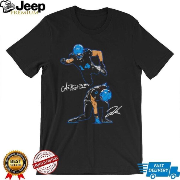 Amon Ra St. Brown and Jahmyr Gibbs Superheroes signature shirt