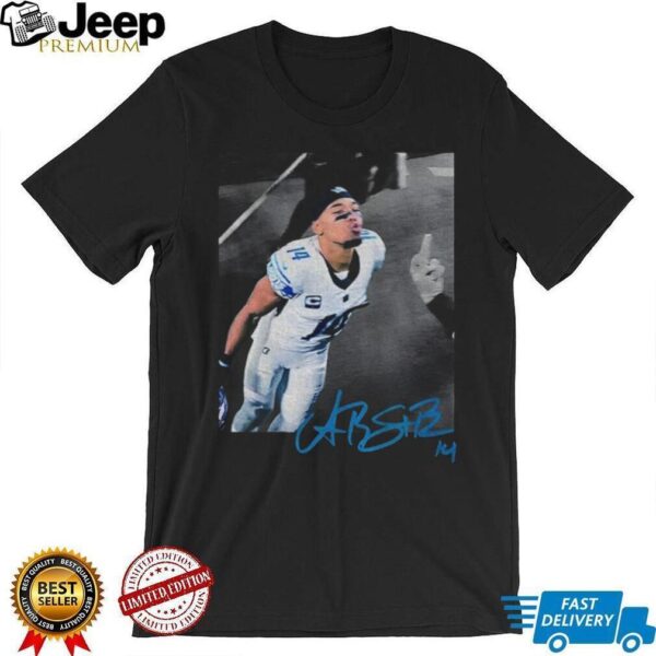 Amon Ra St. Brown kissing Detroit Lions NFL Football Game Day signature shirt