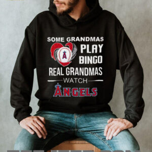 Angels Grandma Some Play Bingo Real Watch Baseball Shirt
