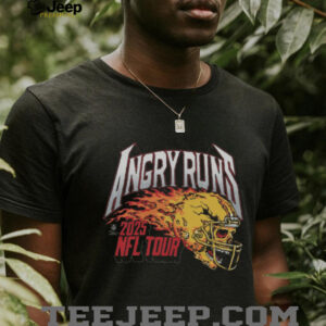 Angry Runs 2025 NFL Tour Helmet Skull Vintage T Shirt