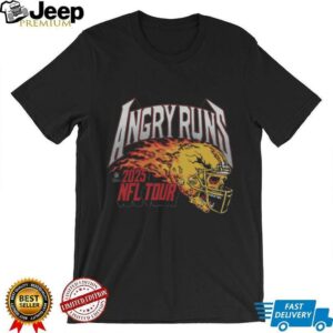 Angry Runs 2025 NFL Tour Helmet Skull Vintage T Shirt