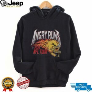 Angry Runs 2025 NFL Tour Helmet Skull Vintage T Shirt