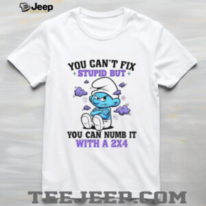 Angry Smurfs you can’t fix stupid but you can numb it with a 2×4 shirt