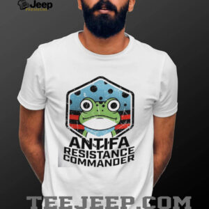 Antifa Resistance Commander Frog Emblem Portland Protest shirt