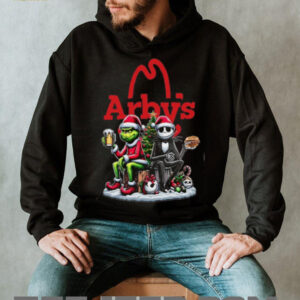 Arby�s Christmas The Grinch And Jack Skellington Santa T Shirt