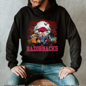 Arkansas Razorbacks Spooky Stitch Halloween Tee – Custom NCAA Football Shirt – Personalized Horror Gift for College Sports Fans