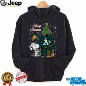 Athletics Merry Christmas Snoopy Baby T Shirt Holiday Baseball Tee