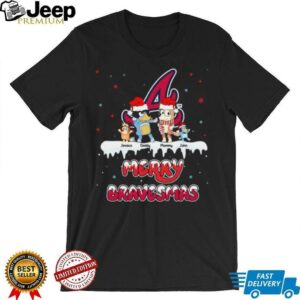 Atlanta Braves Bluey Family Christmas Shirt – Custom MLB Fan Tee – Personalized Name Holiday Matching Outfit Baseball Gift