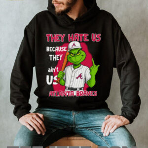 Atlanta Braves Grinch T Shirt They Hate Us Because They Ain’t Us Funny Christmas Tee