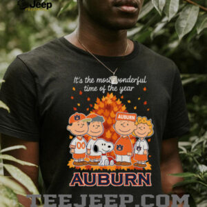 Auburn Tigers x Peanuts Fall T Shirt It’s the Most Wonderful Time of the Year