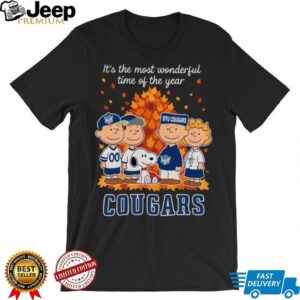BYU Cougars x Peanuts Fall T Shirt It’s the Most Wonderful Time of the Year