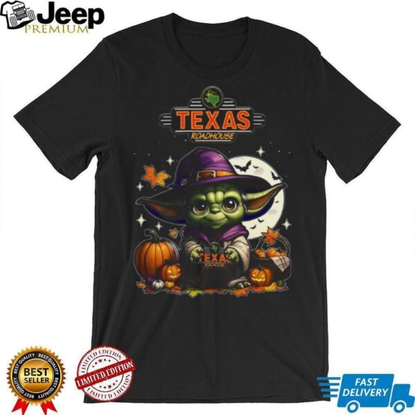 Baby Yoda Grogu Texas Roadhouse Halloween Star Wars Witch Pumpkin Funny T Shirt