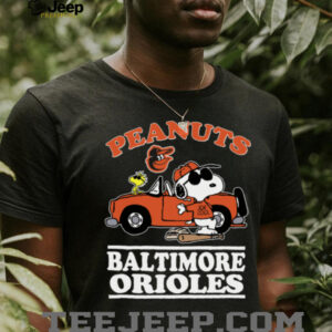 Baltimore Orioles Snoopy Peanuts Car Baseball T Shirt