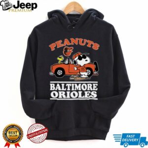 Baltimore Orioles Snoopy Peanuts Car Baseball T Shirt