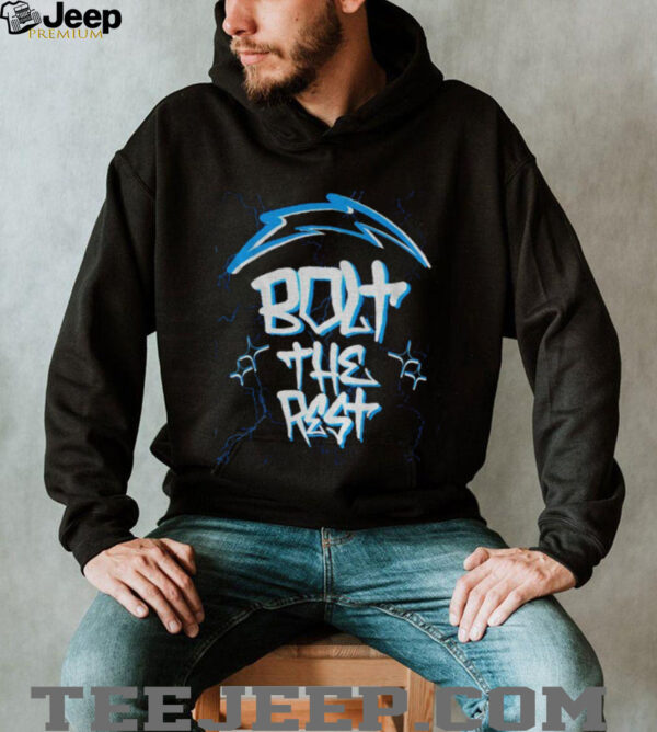 Bolt The Rest Los Angeles Chargers logo NFL 2025 shirt