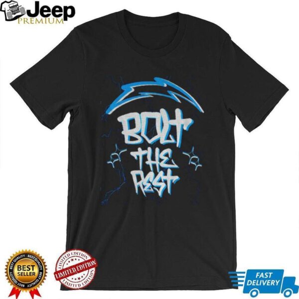Bolt The Rest Los Angeles Chargers logo NFL 2025 shirt