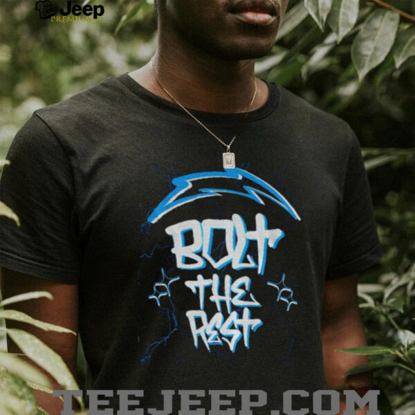 Bolt The Rest Los Angeles Chargers logo NFL 2025 shirt