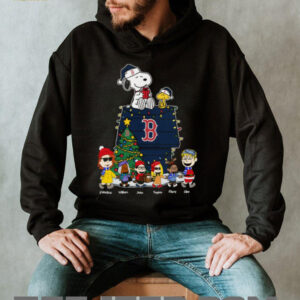 Boston Red Sox Christmas Tee – Custom Peanuts Style Personalized Shirt For Fans, Kids & Winter Baseball Cheer