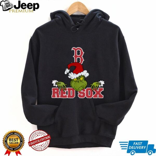 Boston Red Sox Logo Baseball Grinch Christmas T Shirt