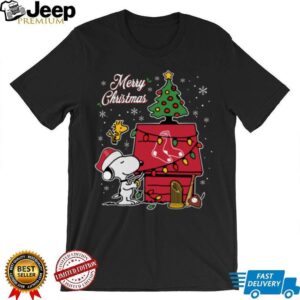 Boston Red Sox Merry Christmas Snoopy Baby T Shirt Holiday Baseball Tee