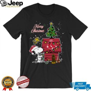 Boston Red Sox Merry Christmas With Snoopy Baby 2025 T Shirt
