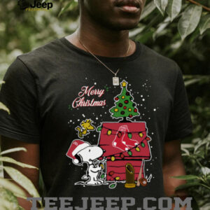 Boston Red Sox Merry Christmas With Snoopy Baby 2025 T Shirt