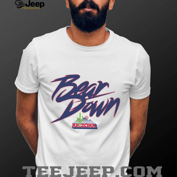 Breakingt Shop Arizona Wildcats Bear Down Cactus Logo T Shirt