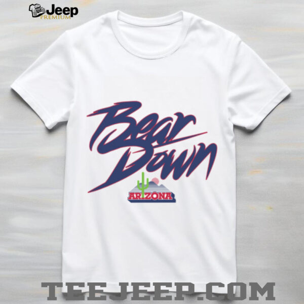 Breakingt Shop Arizona Wildcats Bear Down Cactus Logo T Shirt