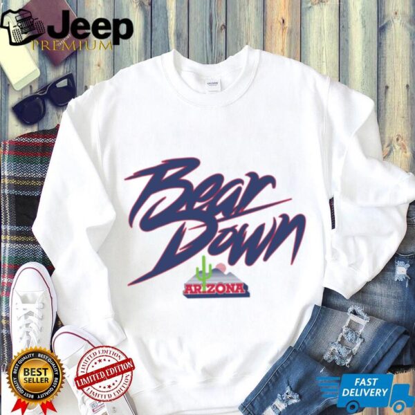 Breakingt Shop Arizona Wildcats Bear Down Cactus Logo T Shirt
