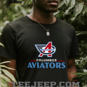 Breakingt Shop Columbus Aviators Lockup Logo T Shirt