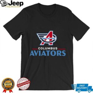 Breakingt Shop Columbus Aviators Lockup Logo T Shirt