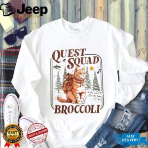 Broccoli Cat Storm Quest Squad Broccoli shirt