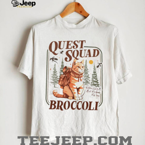 Broccoli Cat Storm Quest Squad Broccoli shirt
