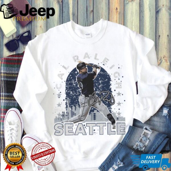 Cal Raleigh Seattle Mariners Gritty Skyline T Shirt