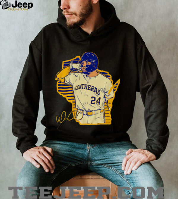 Call the ‘Pen William Contreras Milwaukee Brewers baseball State Map signature shirt