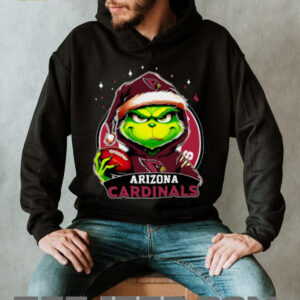 Cardinals X Grinch Wearing Santa Hat Merry Christmas 2024 Shirt