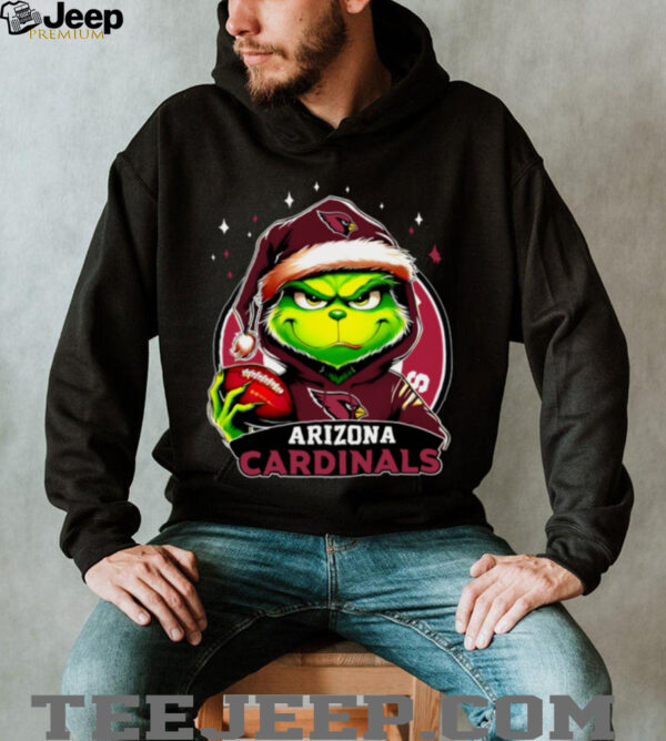 Cardinals X Grinch Wearing Santa Hat Merry Christmas 2024 Shirt