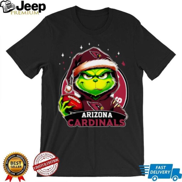 Cardinals X Grinch Wearing Santa Hat Merry Christmas 2024 Shirt