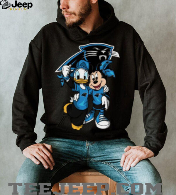 Carolina Panthers Donald Duck and Minnie Mouse Fan Shirt