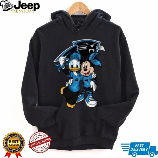 Carolina Panthers Donald Duck and Minnie Mouse Fan Shirt