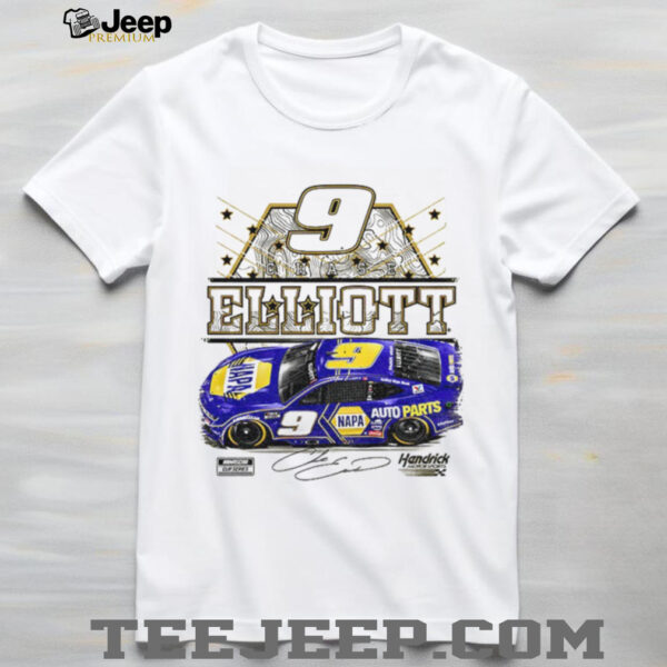 Chase Elliott 9 Hendrick Motorsports NAPA Auto Parts Car Racing logo signature shirt