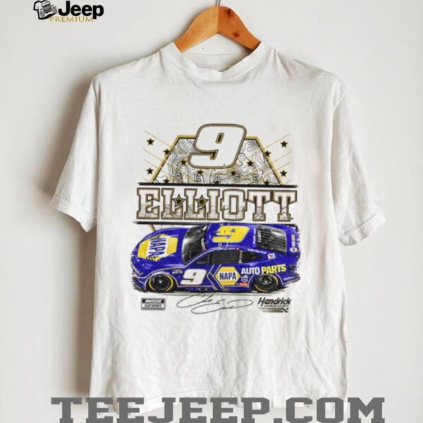 Chase Elliott 9 Hendrick Motorsports NAPA Auto Parts Car Racing logo signature shirt