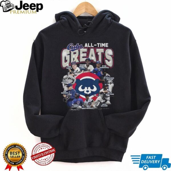 Chicago Cubs All Time Greats Legends Forever Santo Banks Sandberg Signatures Logo 2025 Shirt