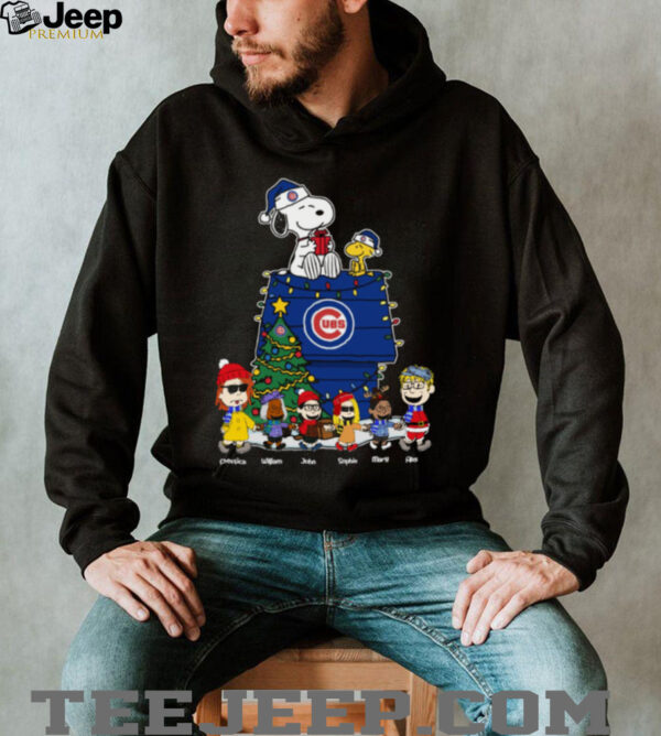 Chicago Cubs Peanuts Christmas Shirt – Custom Personalized MLB Tee For Holiday Fun, Fans & Baseball Families