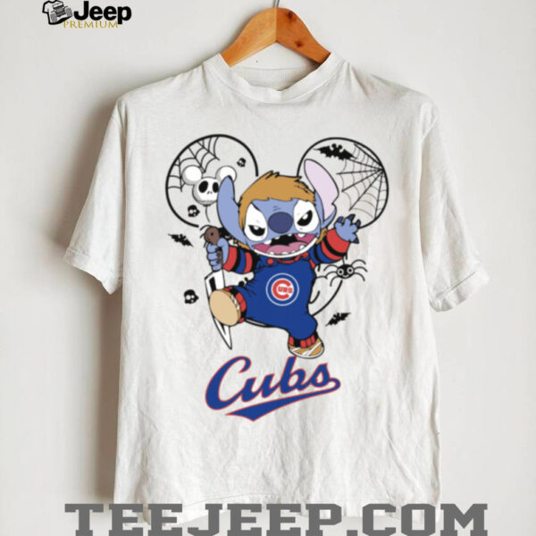 Chicago Cubs Stitch Michael Halloween 2025 T Shirt